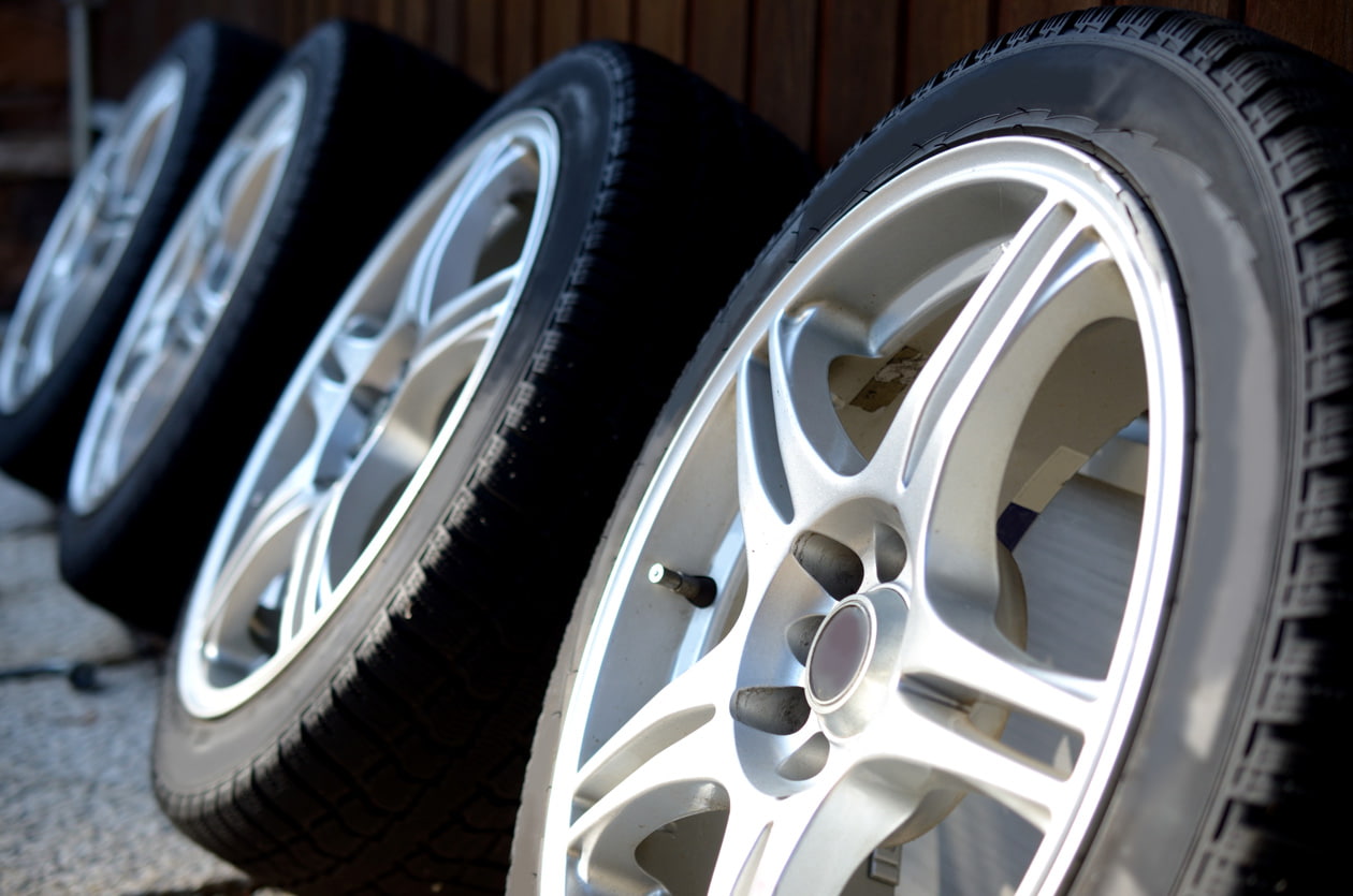 タイヤの陳列